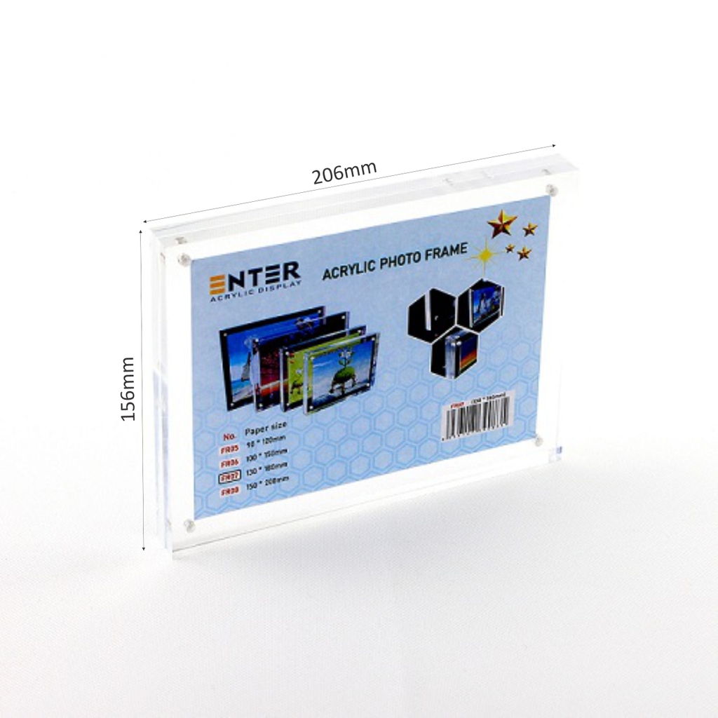 Khung hình mica cao cấp Enter FR07 130x180mm mica 10mmx2, Khung ảnh để bàn nam châm, Khung bằng khen (10)