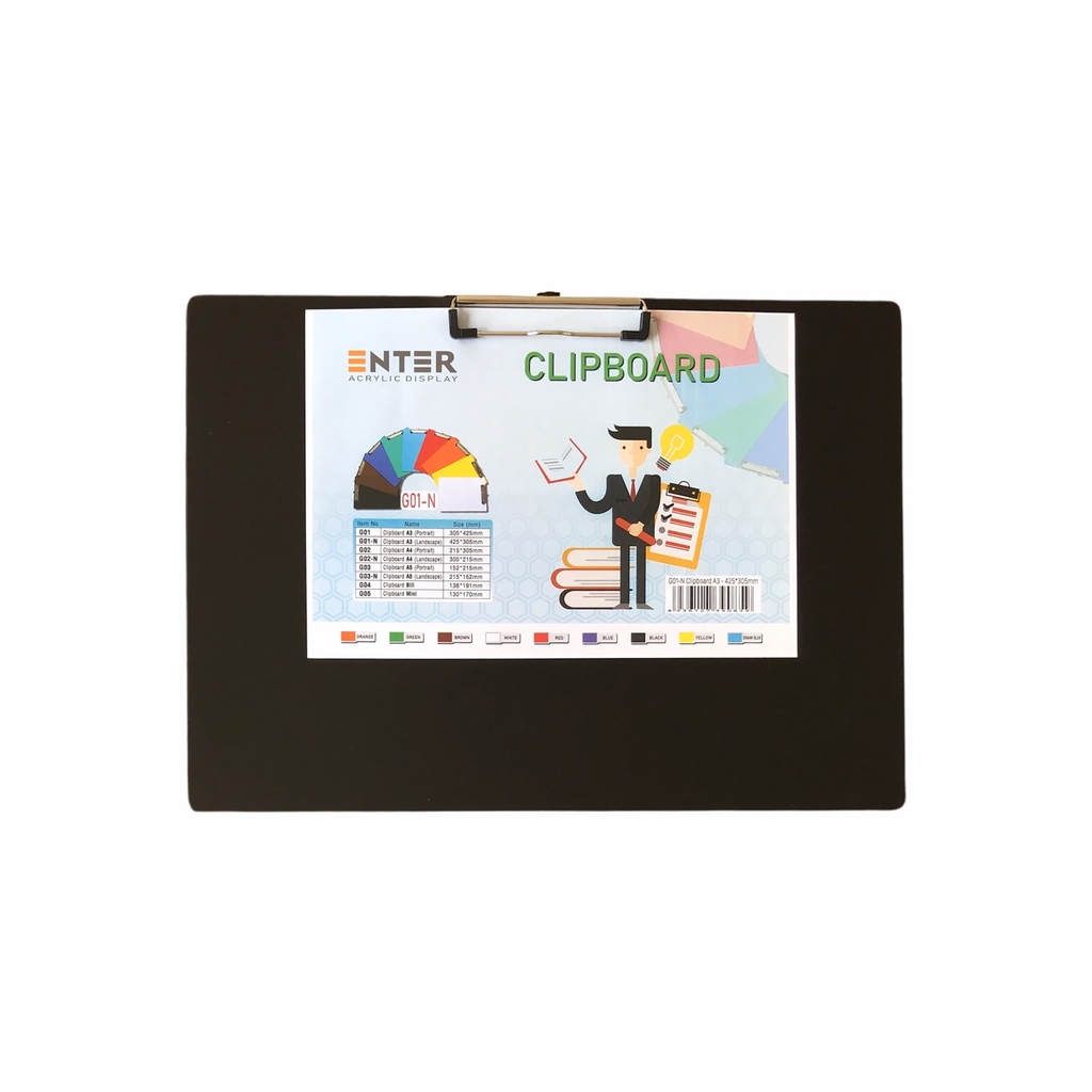 Bìa trình ký mica Enter G01-N 43x31.5cm A3 ngang (20)