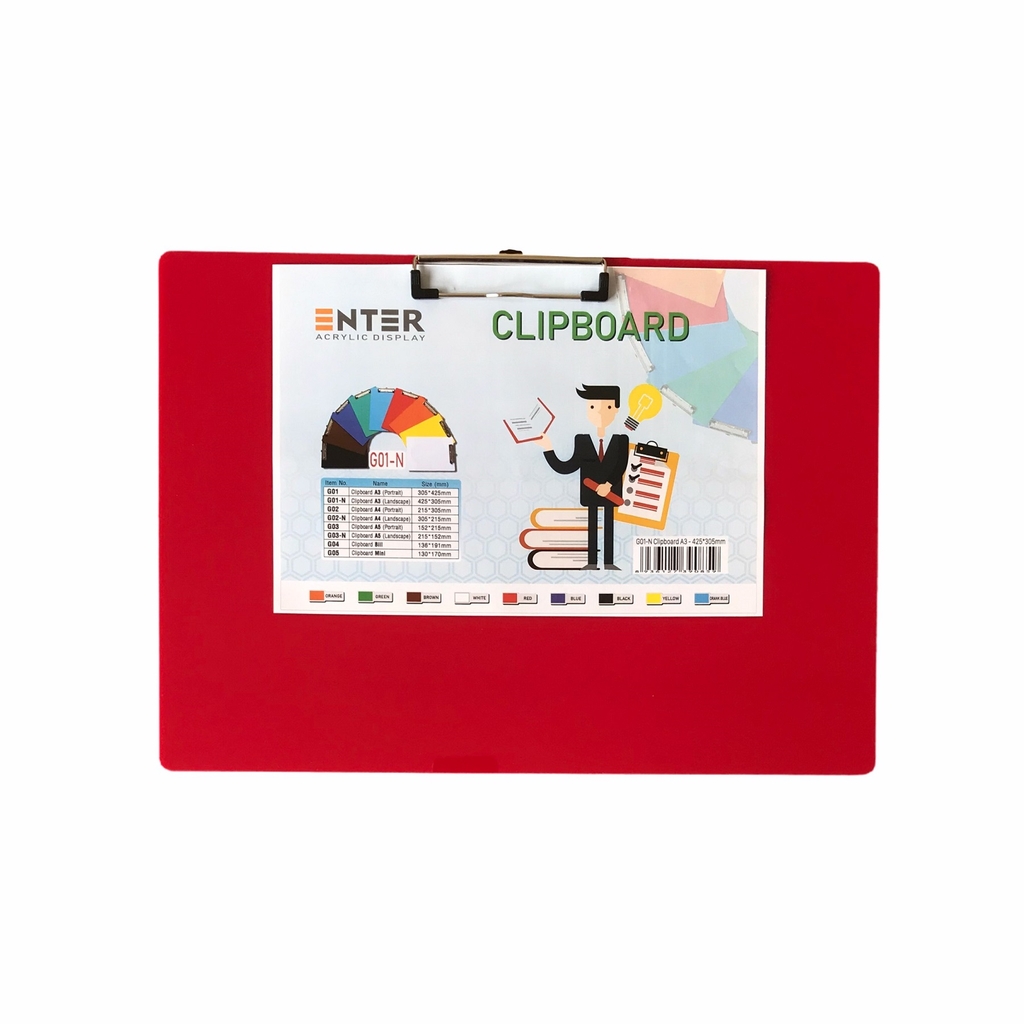 Bìa trình ký mica Enter G01-N 43x31.5cm A3 ngang (20)