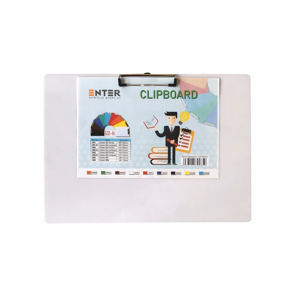 Bìa trình ký mica Enter G01-N 43x31.5cm A3 ngang (20)