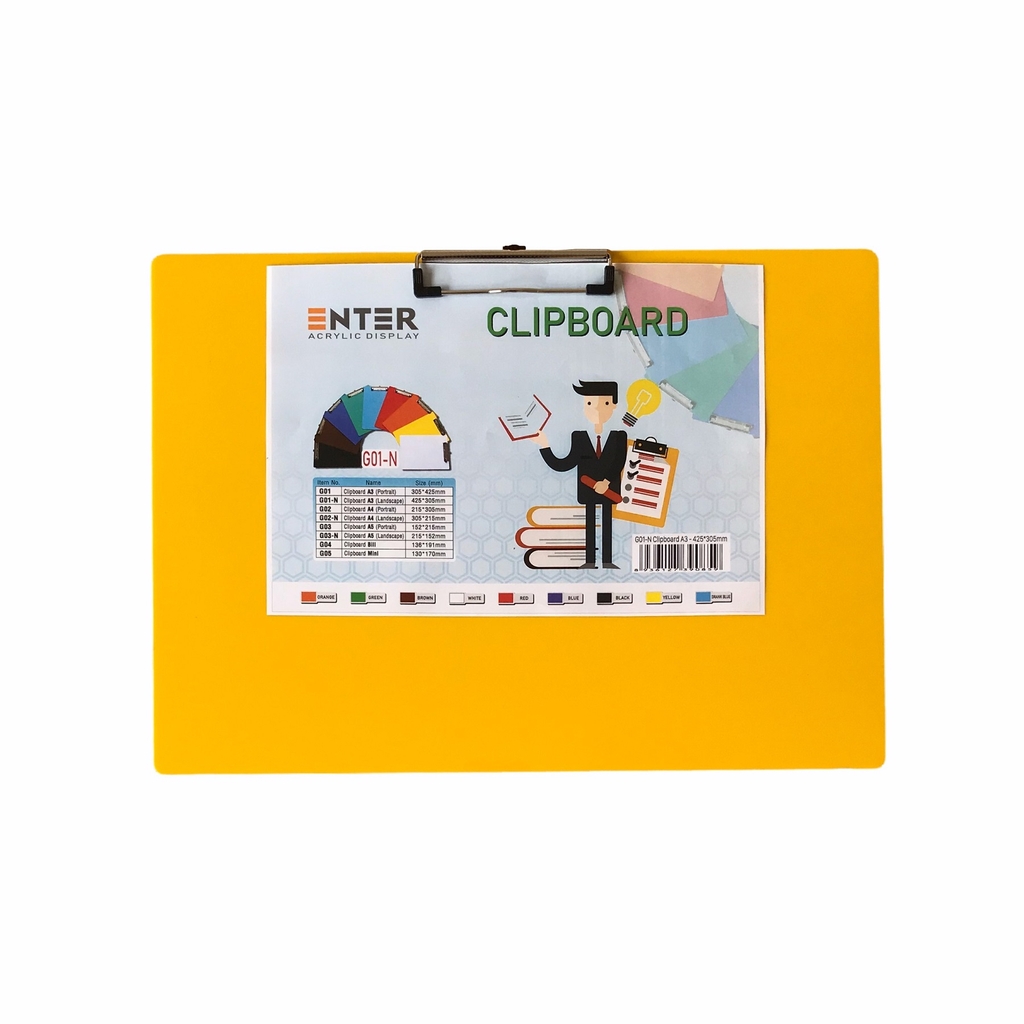 Bìa trình ký mica Enter G01-N 43x31.5cm A3 ngang (20)