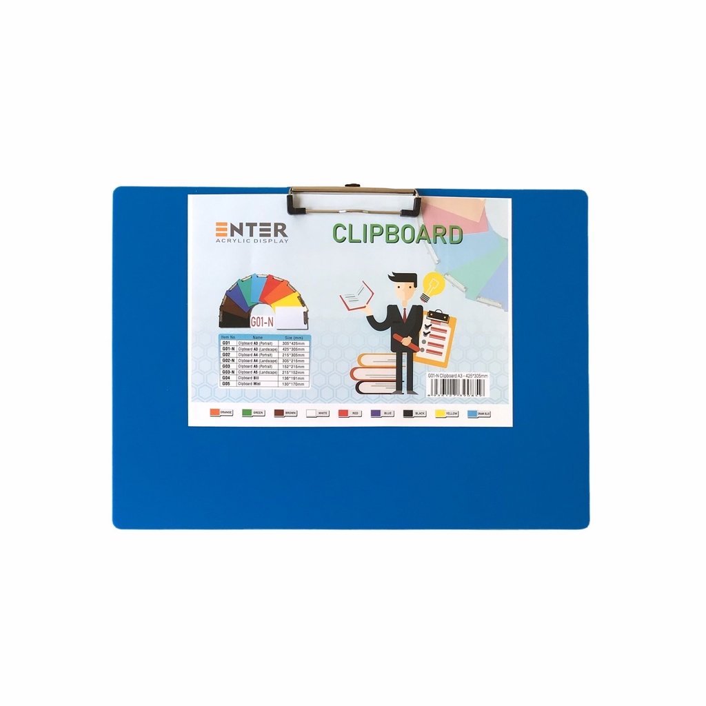 Bìa trình ký mica Enter G01-N 43x31.5cm A3 ngang (20)