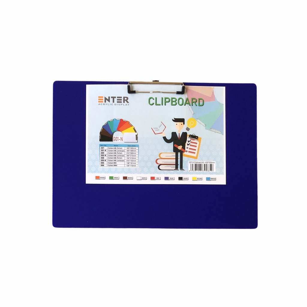 Bìa trình ký mica Enter G01-N 43x31.5cm A3 ngang (20)