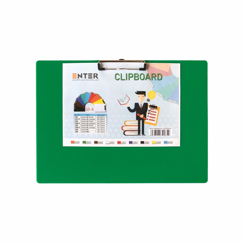 Bìa trình ký mica Enter G01-N 43x31.5cm A3 ngang (20)