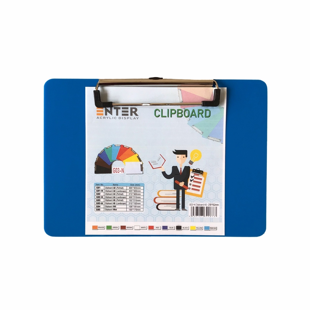 Bìa trình ký mica Enter G03-N 21.5x16.5cm A5 ngang (20)