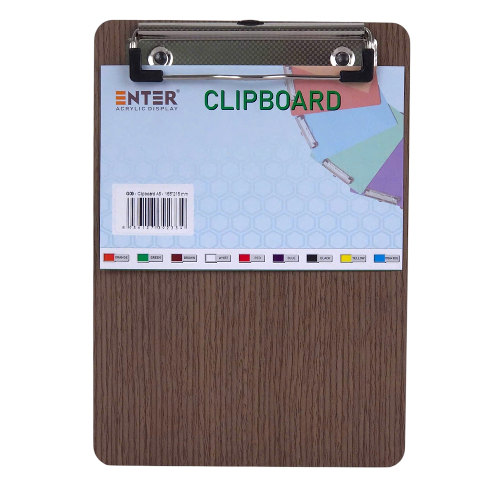 Bìa trình ký gỗ Enter G09 16.5x21.5cm A5 đứng (20)