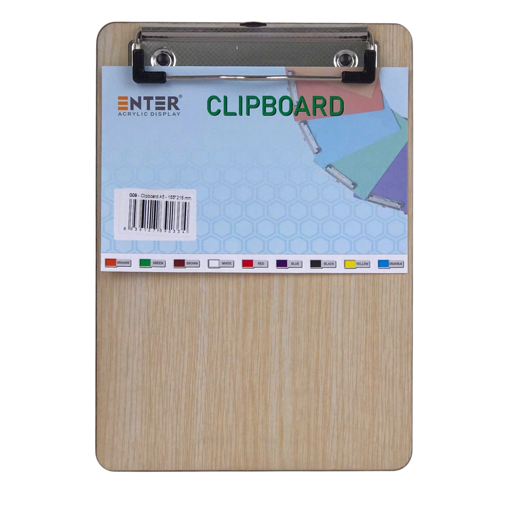 Bìa trình ký gỗ Enter G09 16.5x21.5cm A5 đứng (20)