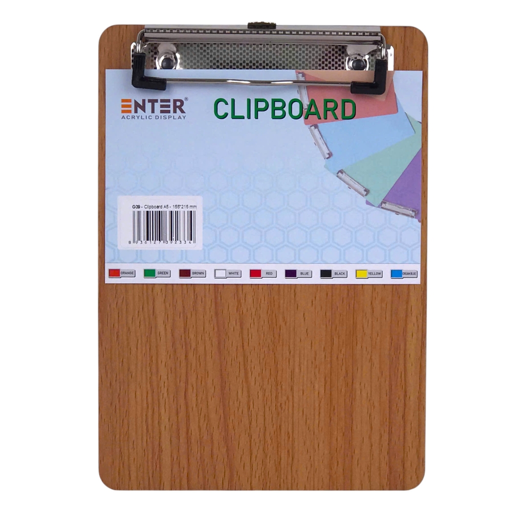 Bìa trình ký gỗ Enter G09 16.5x21.5cm A5 đứng (20)