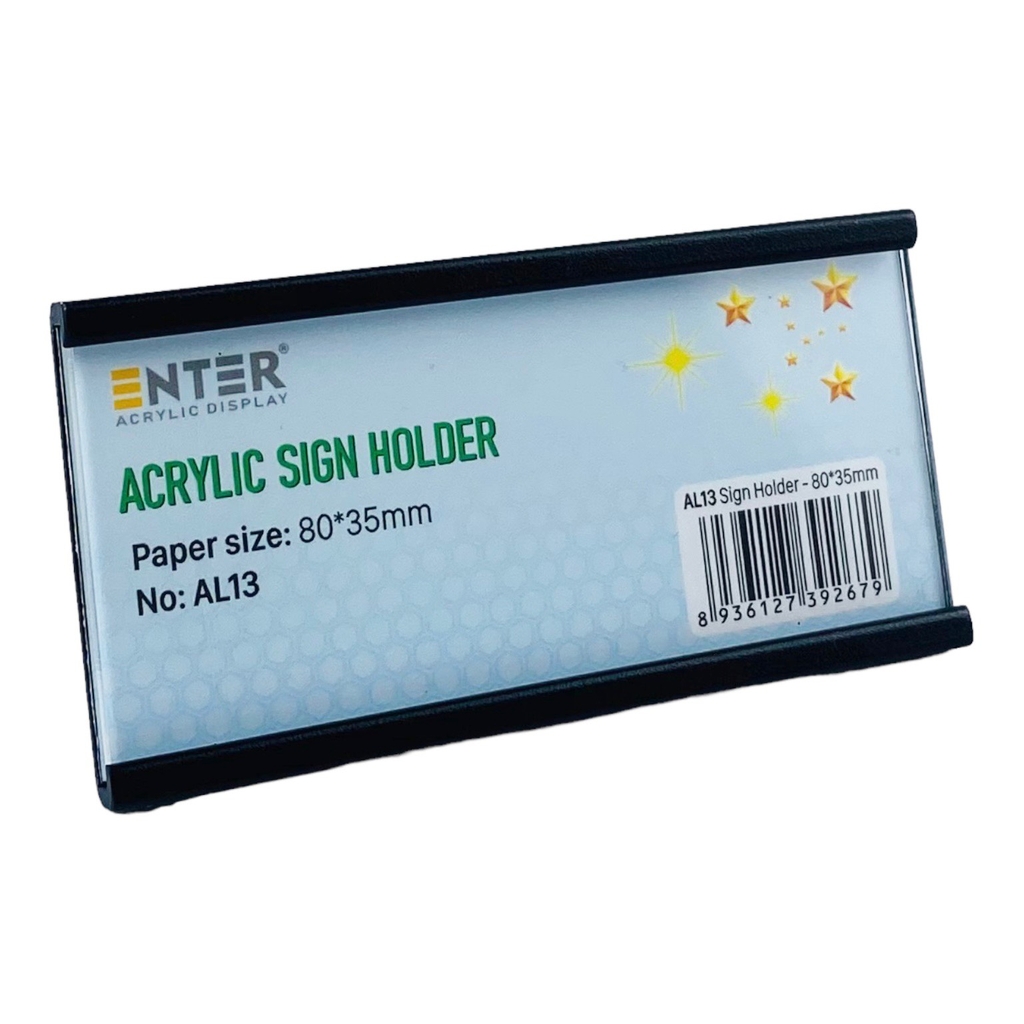 Bảng thông tin nhôm Enter AL13 80x35mm, Khung thông tin sản phẩm, Khung bảng giá siêu thị, Tag thông tin mini (20)