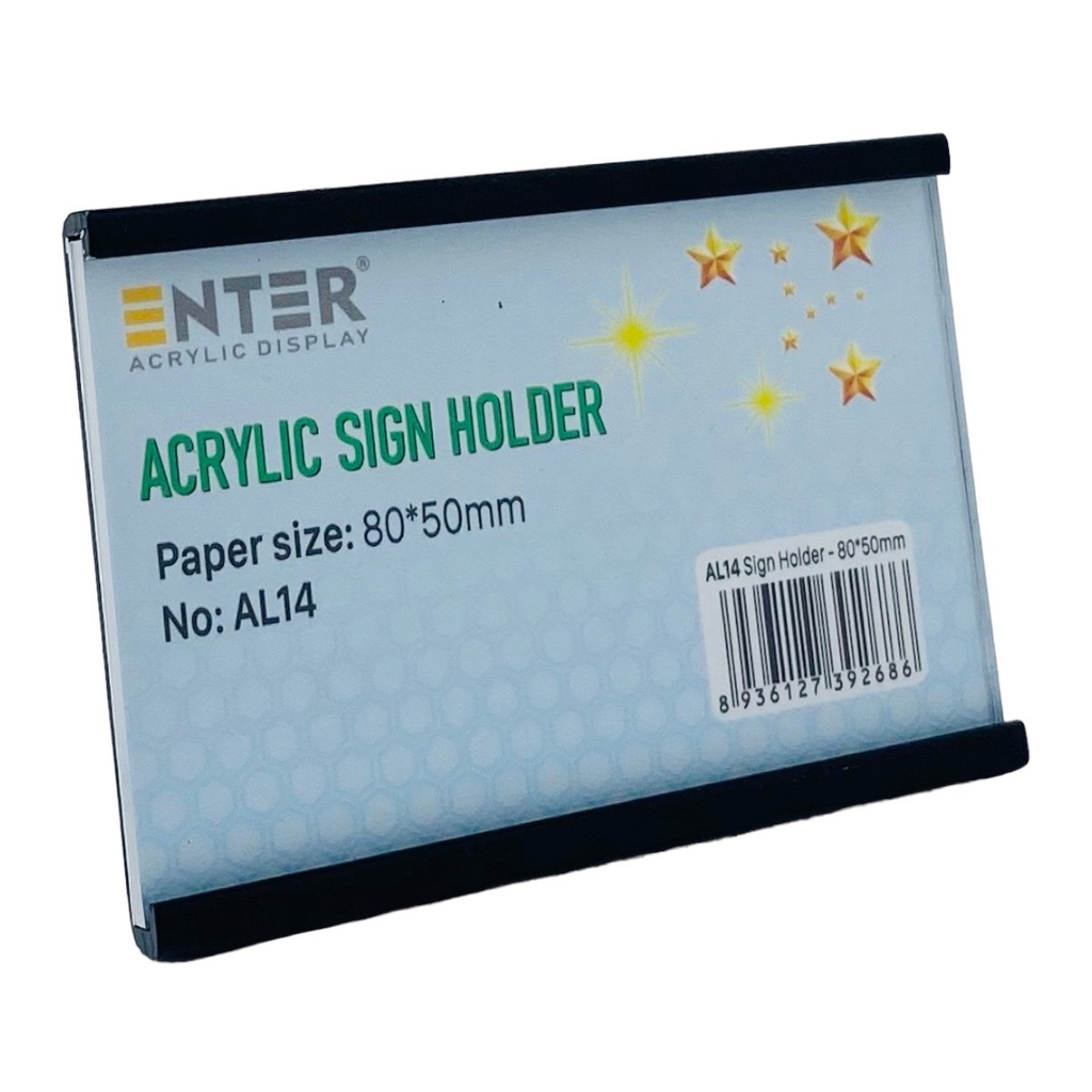 Bảng thông tin nhôm Enter AL14 80x50mm, Khung thông tin sản phẩm, Khung bảng giá siêu thị, Tag thông tin mini (20)