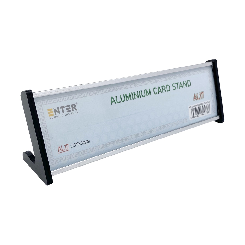 Kệ nhôm chức vụ 1 mặt Enter AL17 50x180mm, Biển chức danh, Bảng tên để bàn (20)