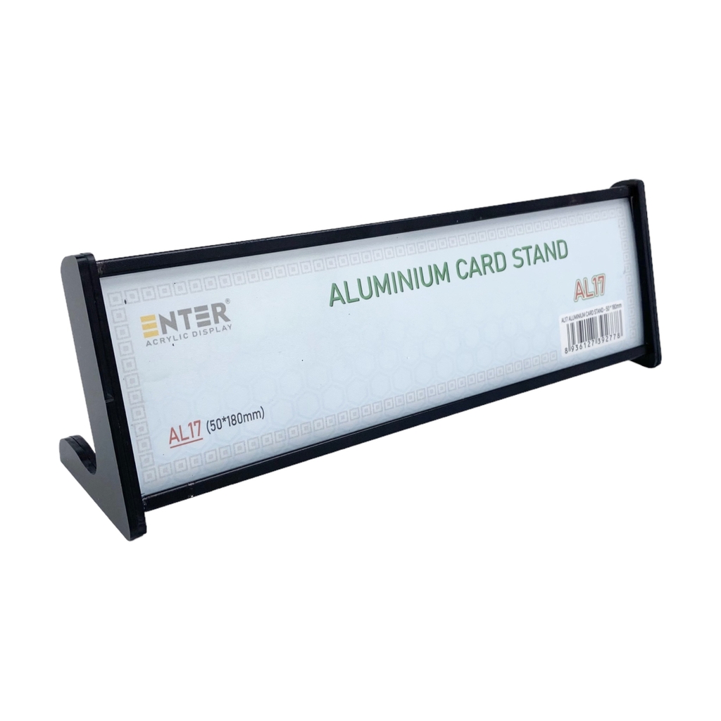 Kệ nhôm chức vụ 1 mặt Enter AL17 50x180mm, Biển chức danh, Bảng tên để bàn (20)