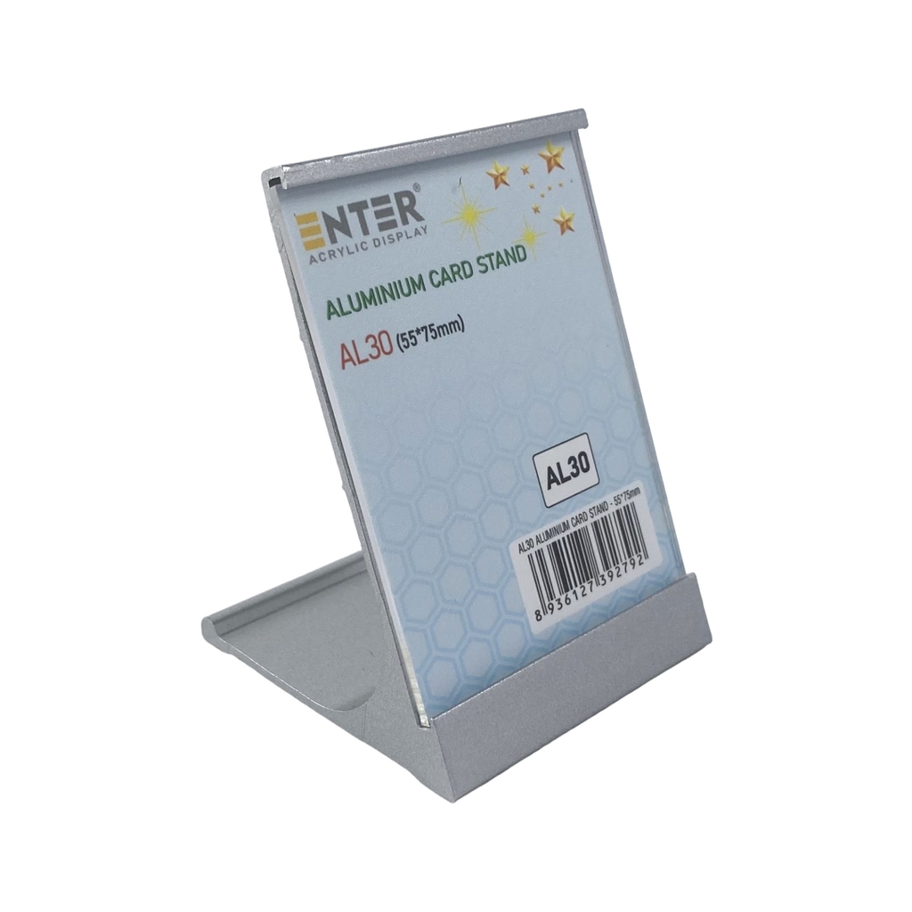 Bảng thông tin để bàn nhôm Enter AL30 55x75mm, Khung thông tin sản phẩm, Khung bảng giá, Kệ trưng bày để bàn (20)