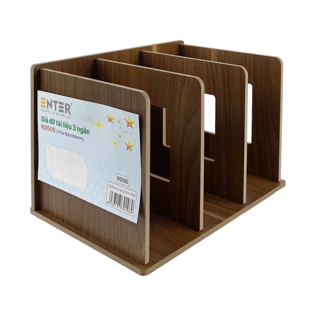 Giá đỡ tài liệu 3 ngăn gỗ Enter KG505 270x166x166mm