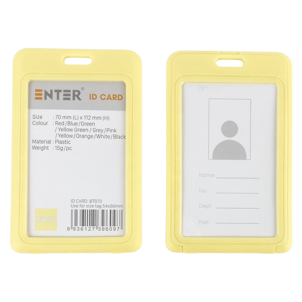 Bao đựng thẻ Enter BT070 54x86mm 2 mặt đứng