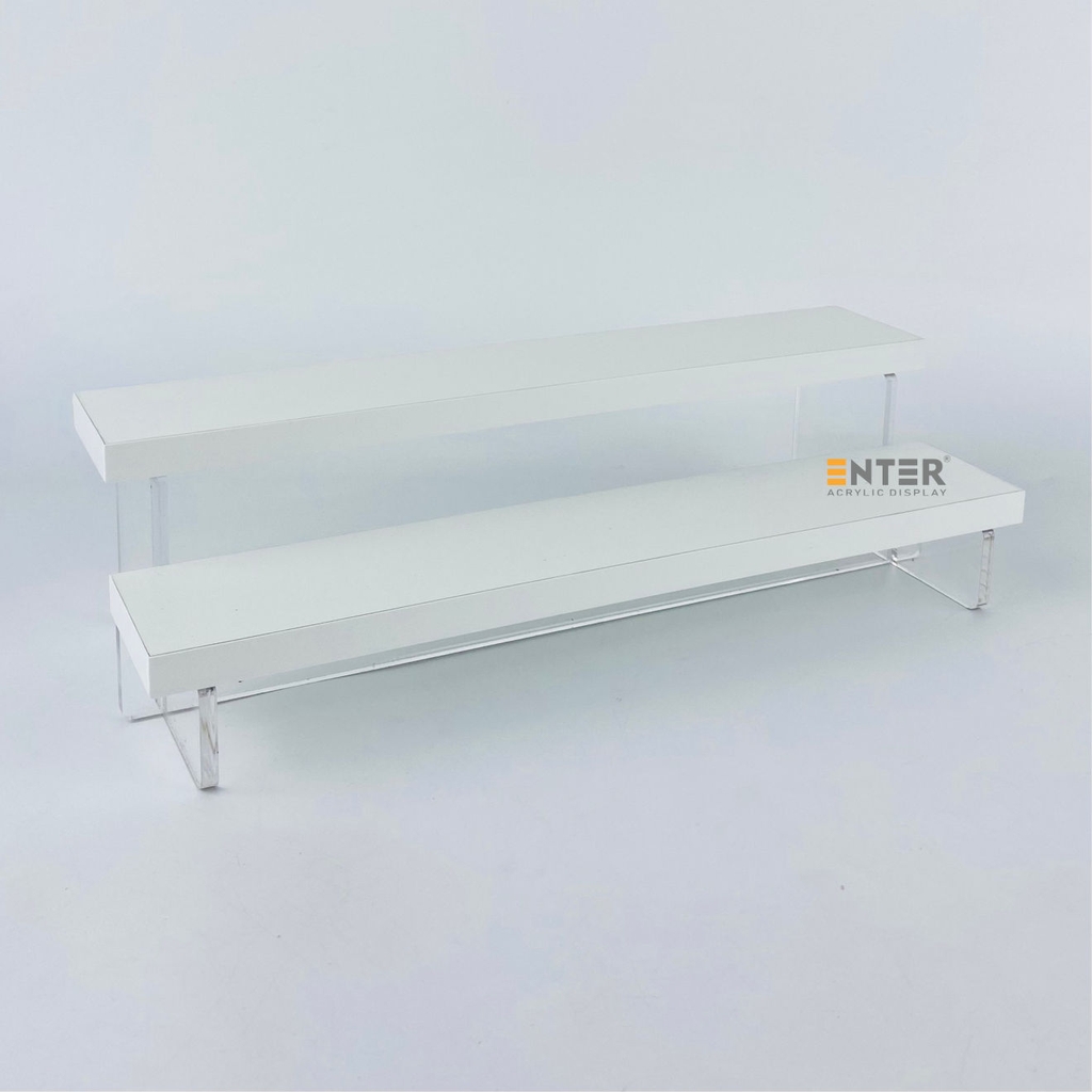 Kệ trưng bày Enter TB213 2 tầng 300x112x83mm, Kệ bậc thang để bàn, Kệ trưng bày nước hoa, mô hình