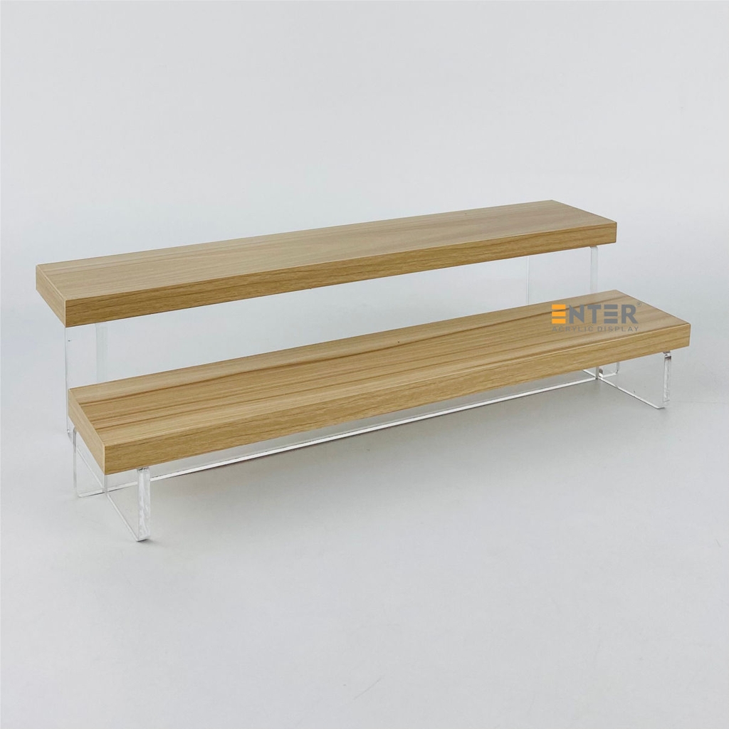 Kệ trưng bày Enter TB213 2 tầng 300x112x83mm, Kệ bậc thang để bàn, Kệ trưng bày nước hoa, mô hình