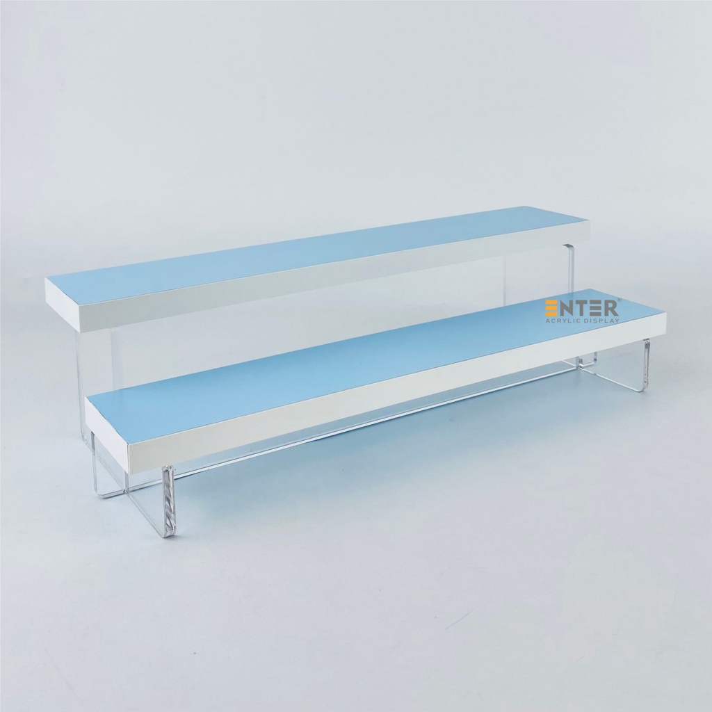 Kệ trưng bày Enter TB213 2 tầng 300x112x83mm, Kệ bậc thang để bàn, Kệ trưng bày nước hoa, mô hình