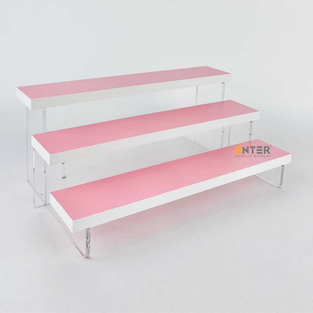 Kệ trưng bày Enter TB313 3 tầng 300x168x123mm, Kệ bậc thang để bàn, Kệ trưng bày nước hoa, mô hình