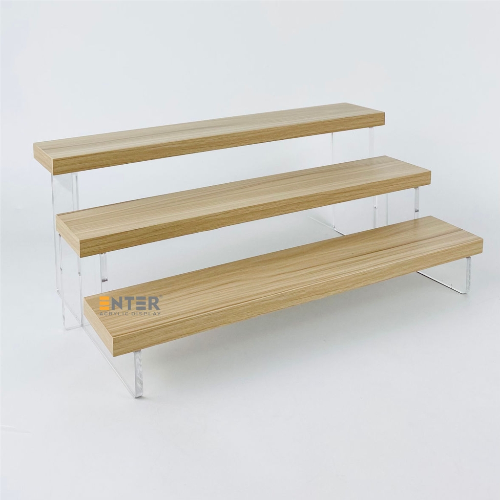 Kệ trưng bày Enter TB313 3 tầng 300x168x123mm, Kệ bậc thang để bàn, Kệ trưng bày nước hoa, mô hình