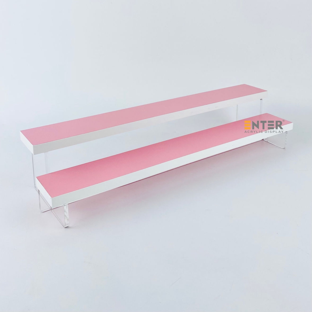 Kệ trưng bày Enter TB214 2 tầng 400x112x83mm, Kệ bậc thang để bàn, Kệ trưng bày nước hoa, mô hình