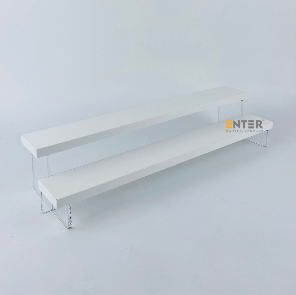 Kệ trưng bày Enter TB214 2 tầng 400x112x83mm, Kệ bậc thang để bàn, Kệ trưng bày nước hoa, mô hình
