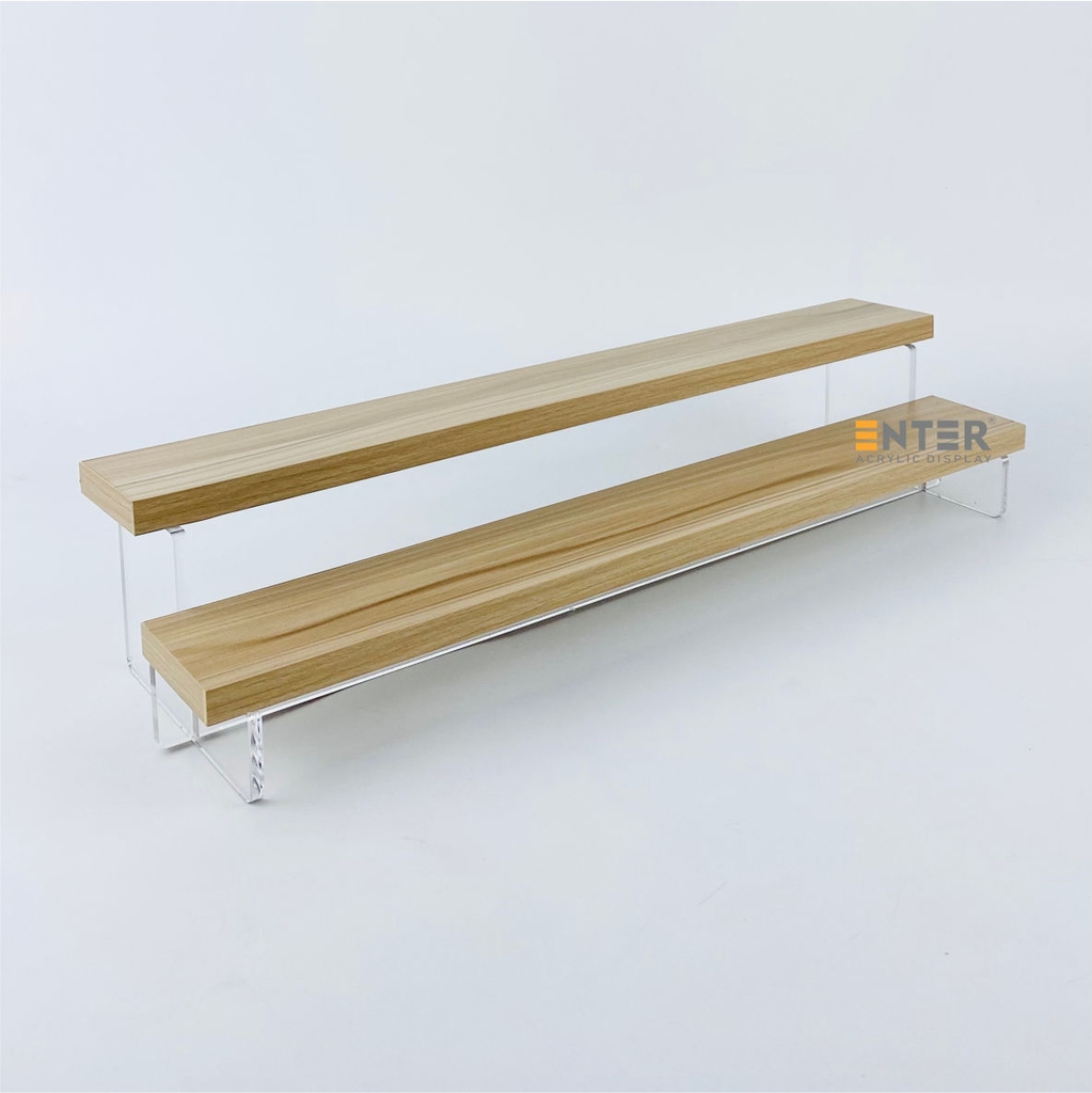 Kệ trưng bày Enter TB214 2 tầng 400x112x83mm, Kệ bậc thang để bàn, Kệ trưng bày nước hoa, mô hình