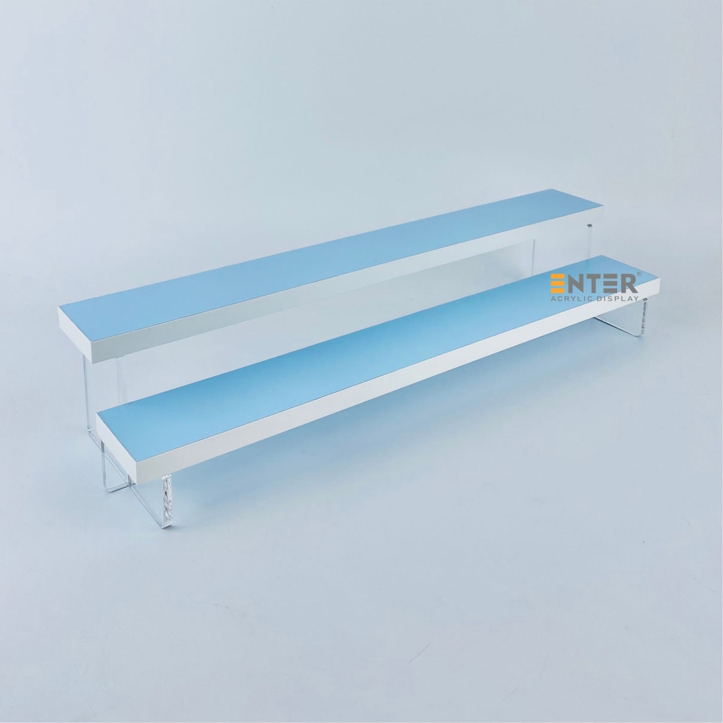 Kệ trưng bày Enter TB214 2 tầng 400x112x83mm, Kệ bậc thang để bàn, Kệ trưng bày nước hoa, mô hình