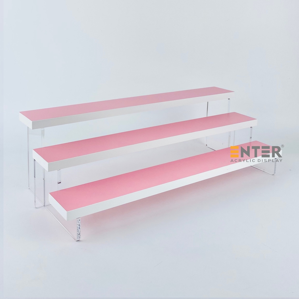 Kệ trưng bày Enter TB314 3 tầng 400x168x123mm, Kệ bậc thang để bàn, Kệ trưng bày nước hoa, mô hình