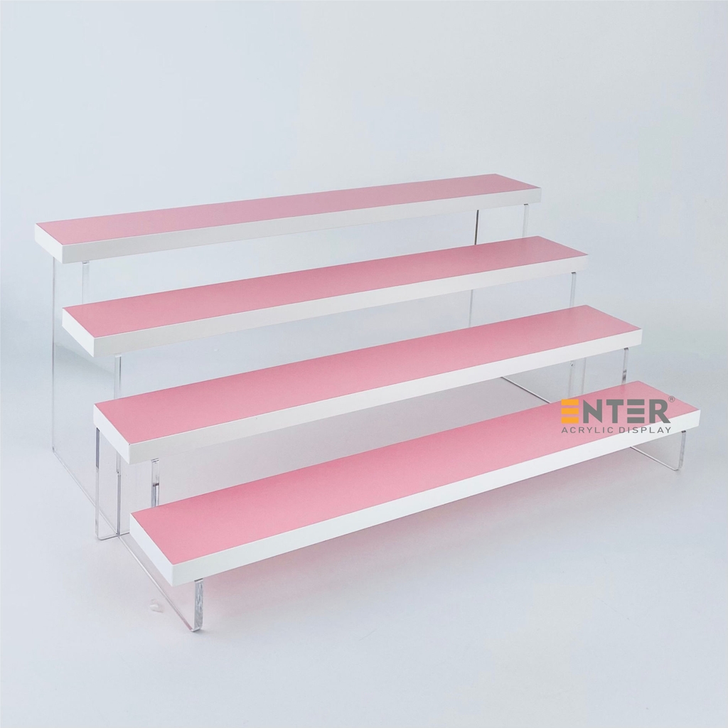Kệ trưng bày Enter TB414 4 tầng 400x224x163mm, Kệ bậc thang để bàn, Kệ trưng bày nước hoa, mô hình