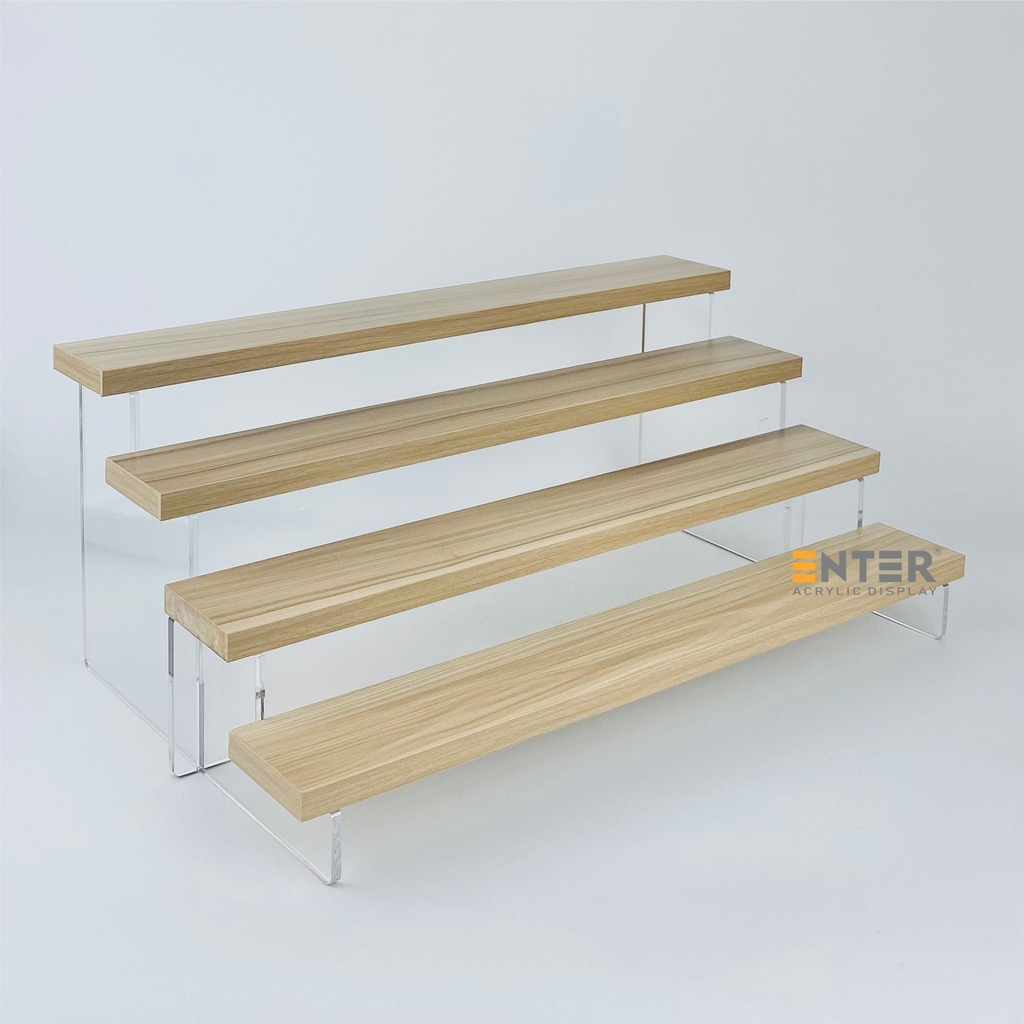 Kệ trưng bày Enter TB414 4 tầng 400x224x163mm, Kệ bậc thang để bàn, Kệ trưng bày nước hoa, mô hình