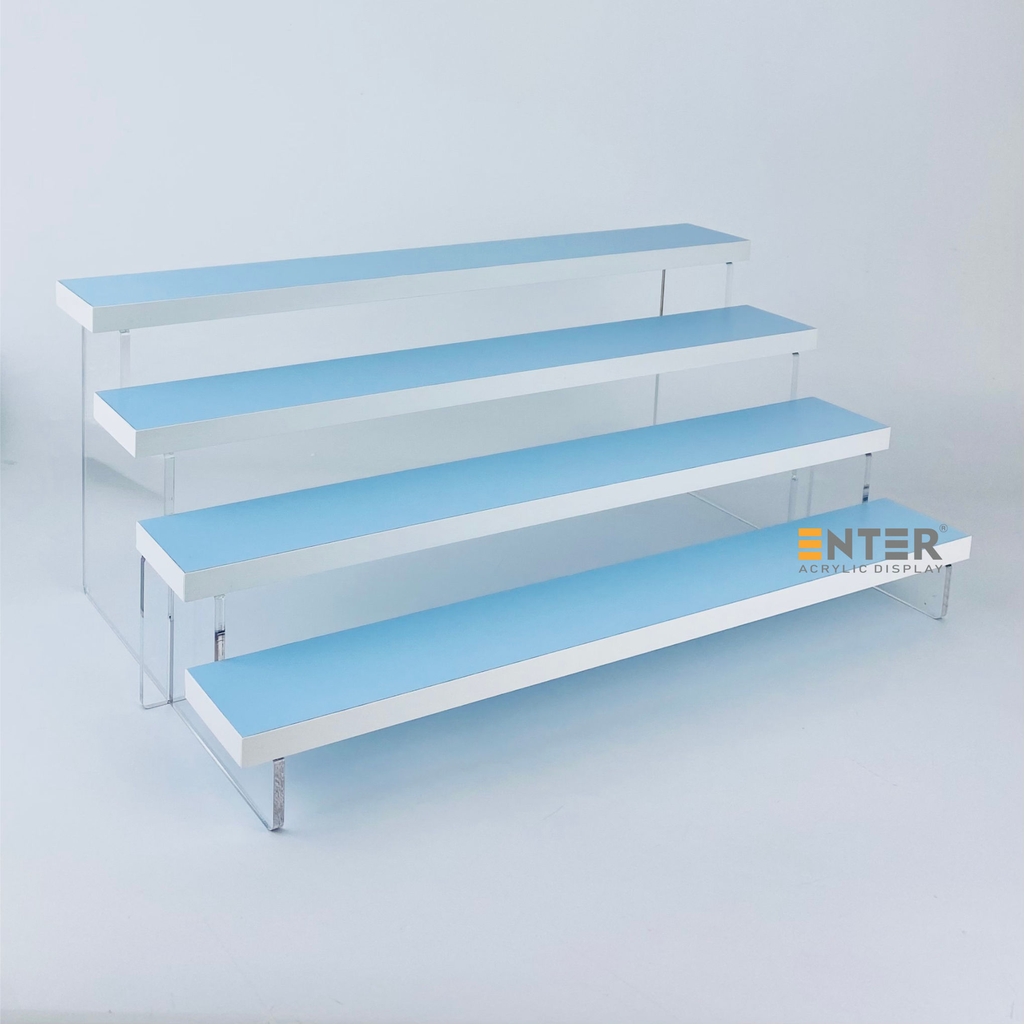 Kệ trưng bày Enter TB414 4 tầng 400x224x163mm, Kệ bậc thang để bàn, Kệ trưng bày nước hoa, mô hình