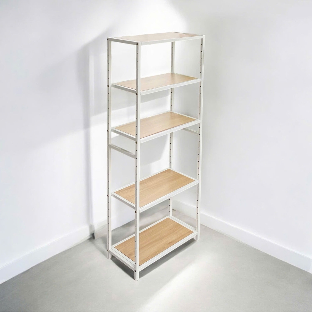 Kệ sắt 5 tầng Enter KG60150-5 60x30x150cm, Kệ đa năng nâng hạ tầng, Kệ sắt tầng gỗ, Giá sắt