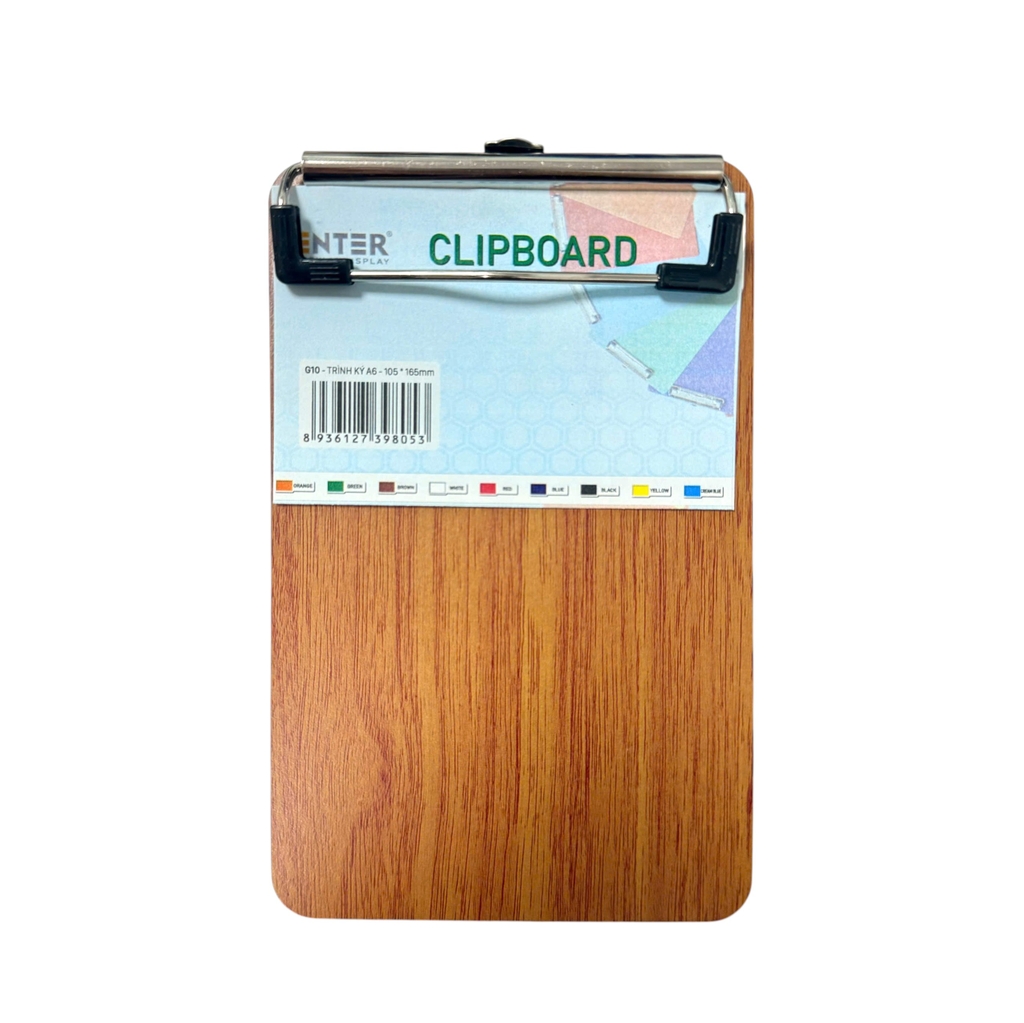 Bìa trình ký gỗ Enter G10 10.5x16.5cm A6, Bìa kẹp tài liệu, Kẹp hồ sơ, Kẹp hóa đơn