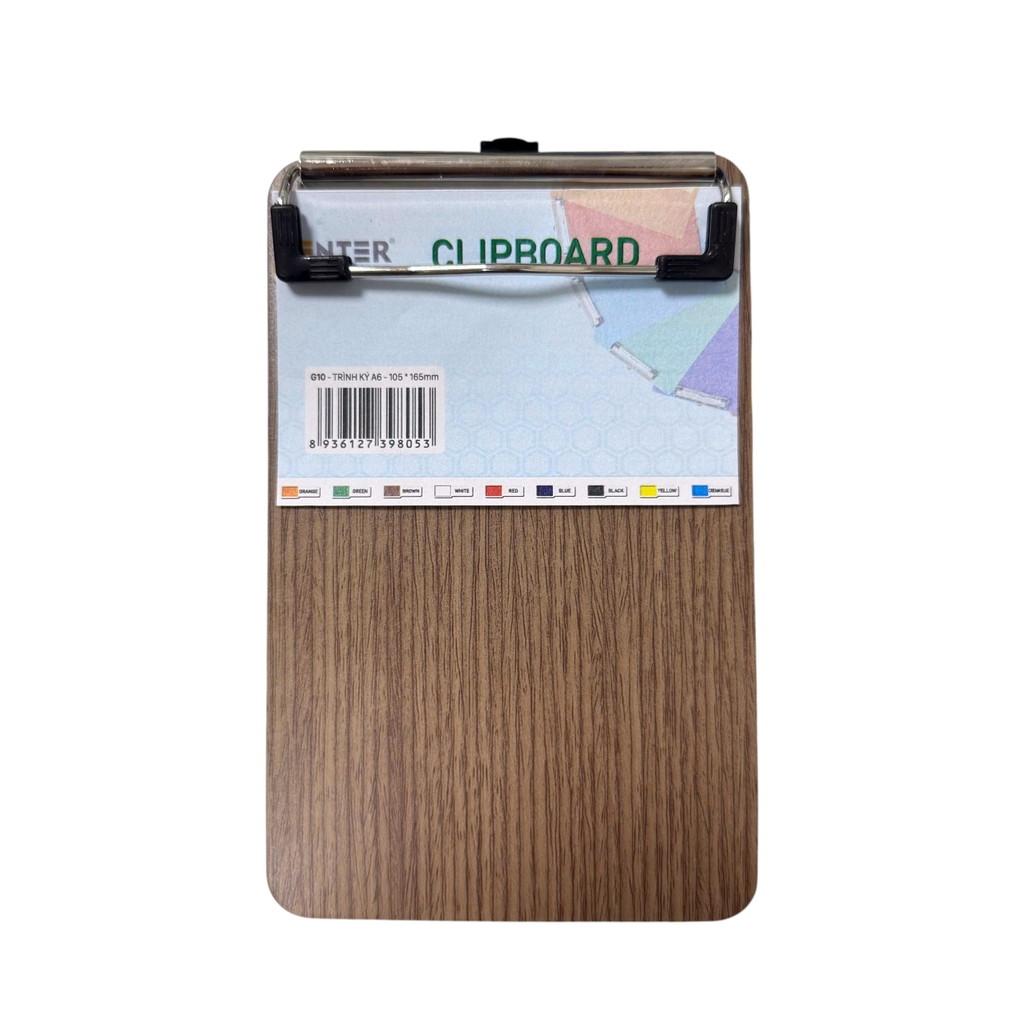 Bìa trình ký gỗ Enter G10 10.5x16.5cm A6, Bìa kẹp tài liệu, Kẹp hồ sơ, Kẹp hóa đơn