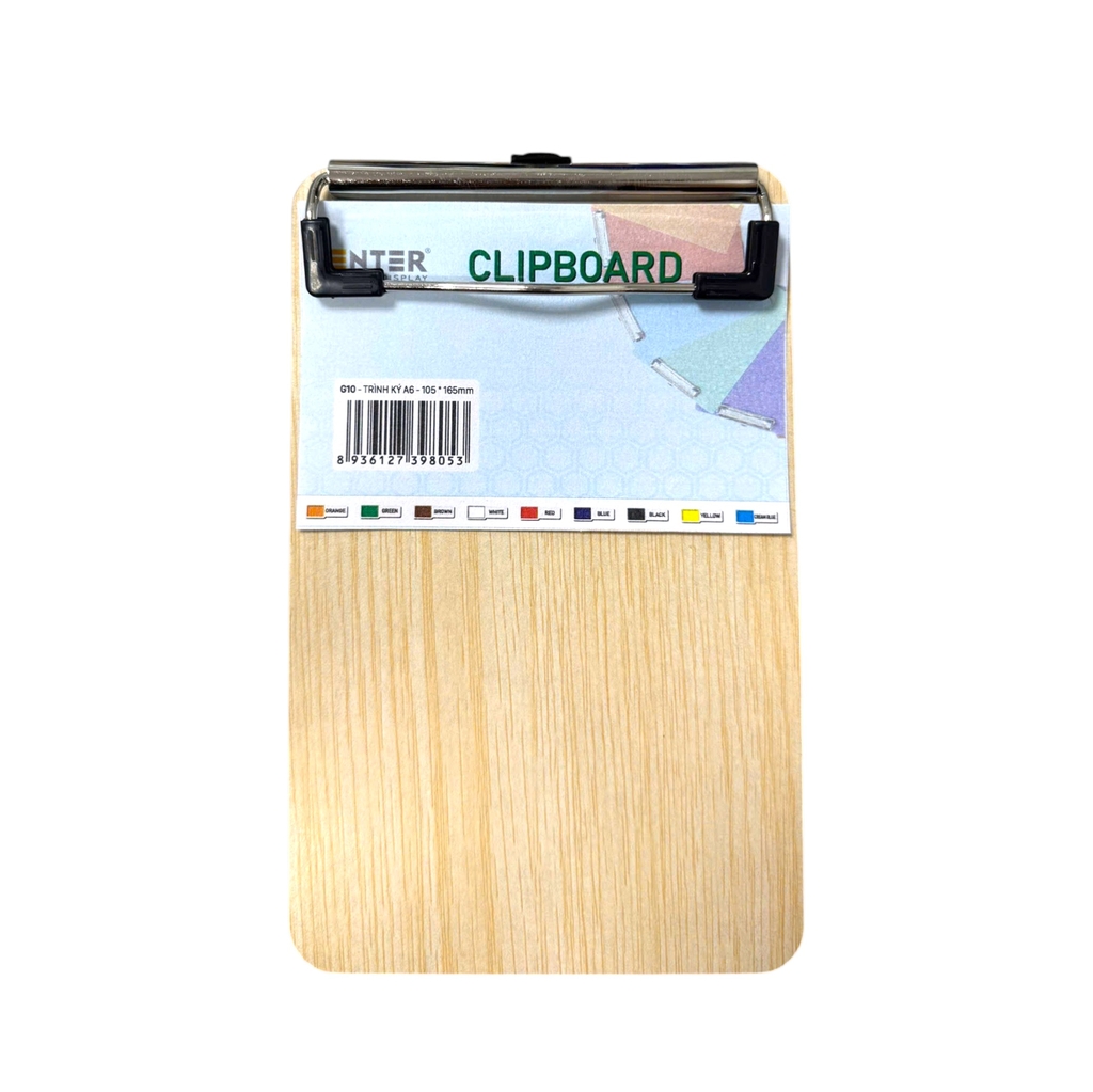 Bìa trình ký gỗ Enter G10 10.5x16.5cm A6, Bìa kẹp tài liệu, Kẹp hồ sơ, Kẹp hóa đơn