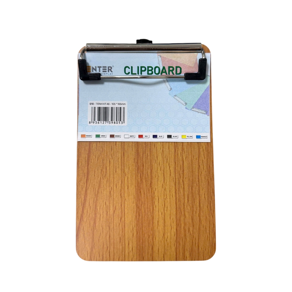 Bìa trình ký gỗ Enter G10 10.5x16.5cm A6, Bìa kẹp tài liệu, Kẹp hồ sơ, Kẹp hóa đơn