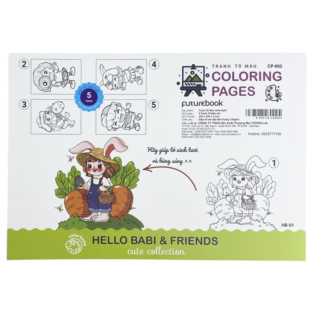 Tranh tô màu FT CP-001 / CP-002 / CP-003 (80)