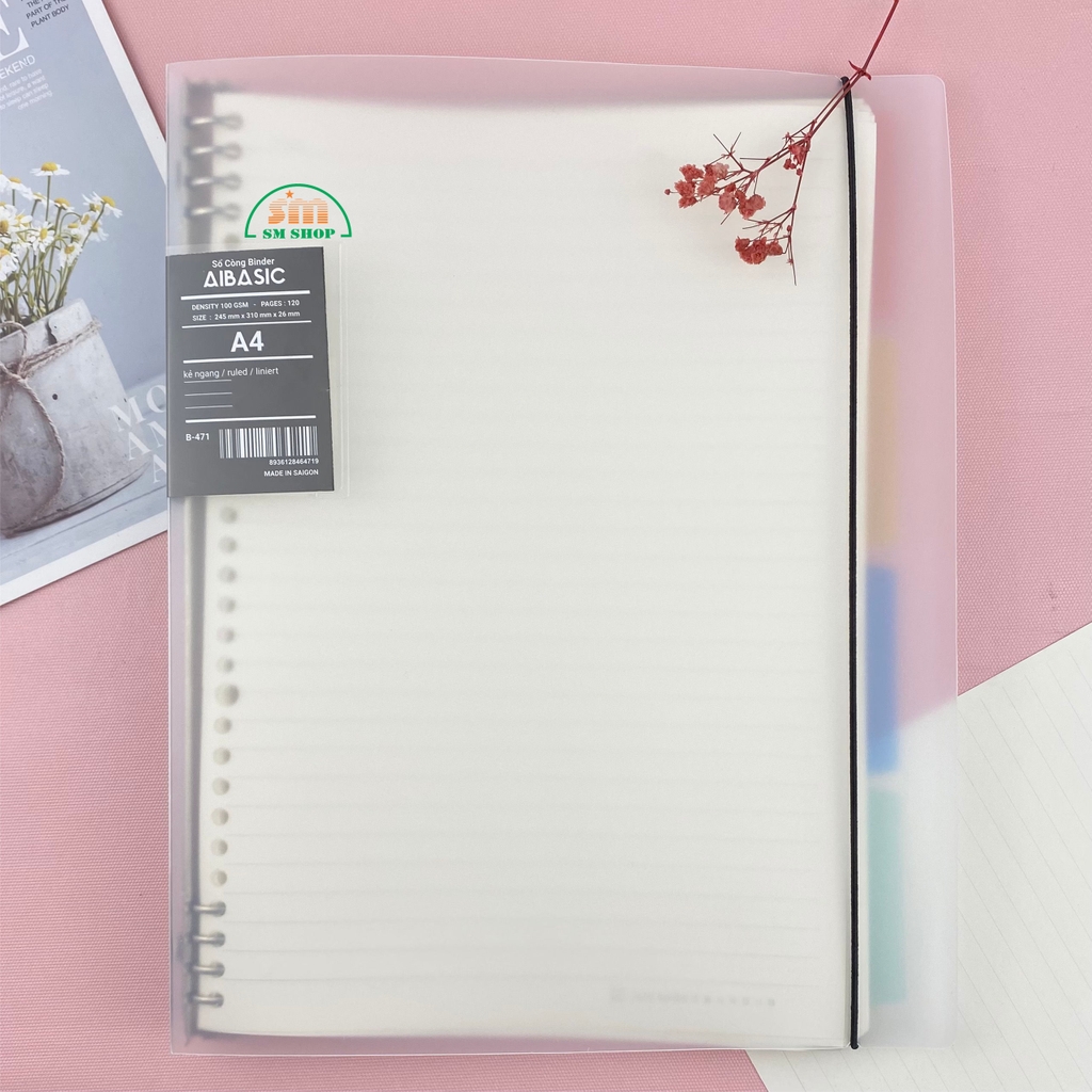 Sổ còng sắt FT 24.5x31cm 120 trang 100gsm A4 (25)