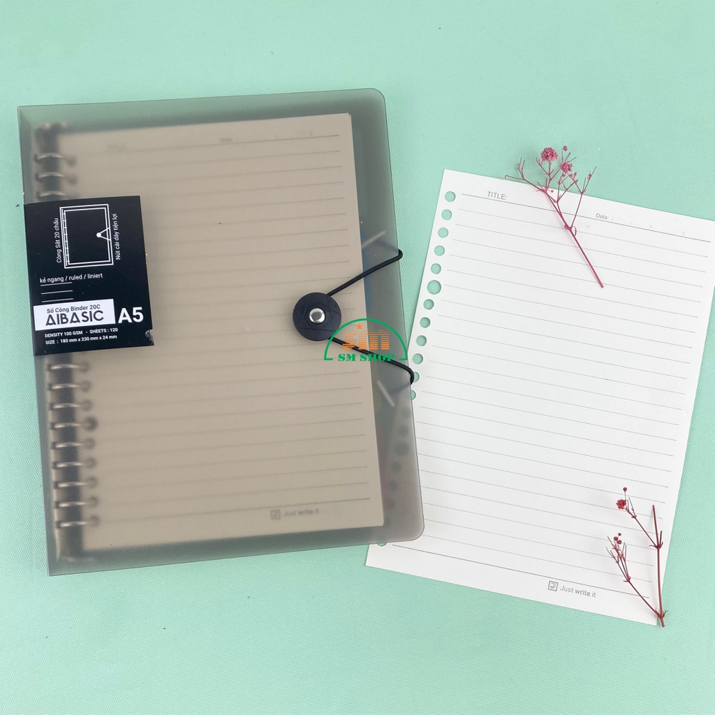 Sổ còng sắt FT 18x23cm 120 trang 100gsm A5 (25)