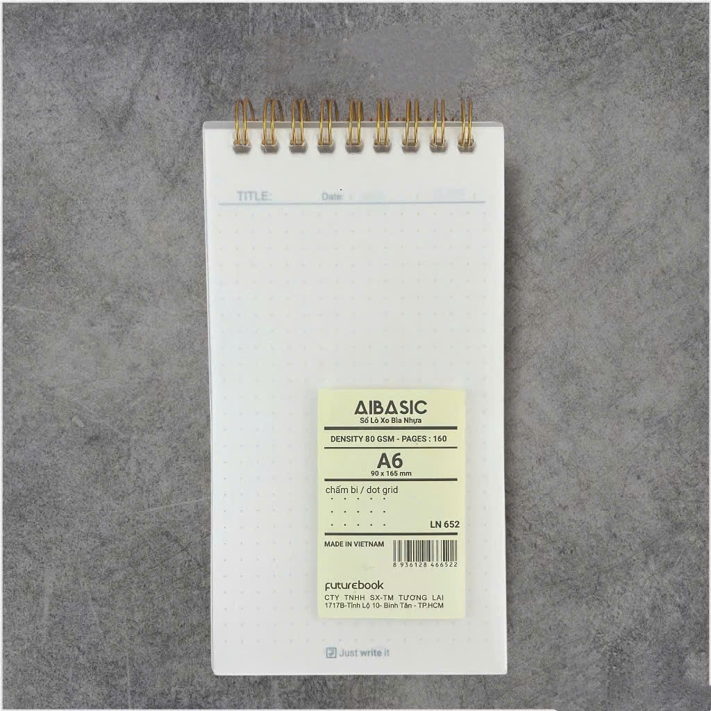 Sổ lò xo FT LN 654 / LN 650 9x16.5cm 160 trang 80gsm (60)