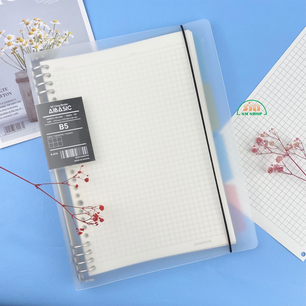 Sổ còng sắt FT 21.5x27.5cm 120 trang 100gsm B5 (25)