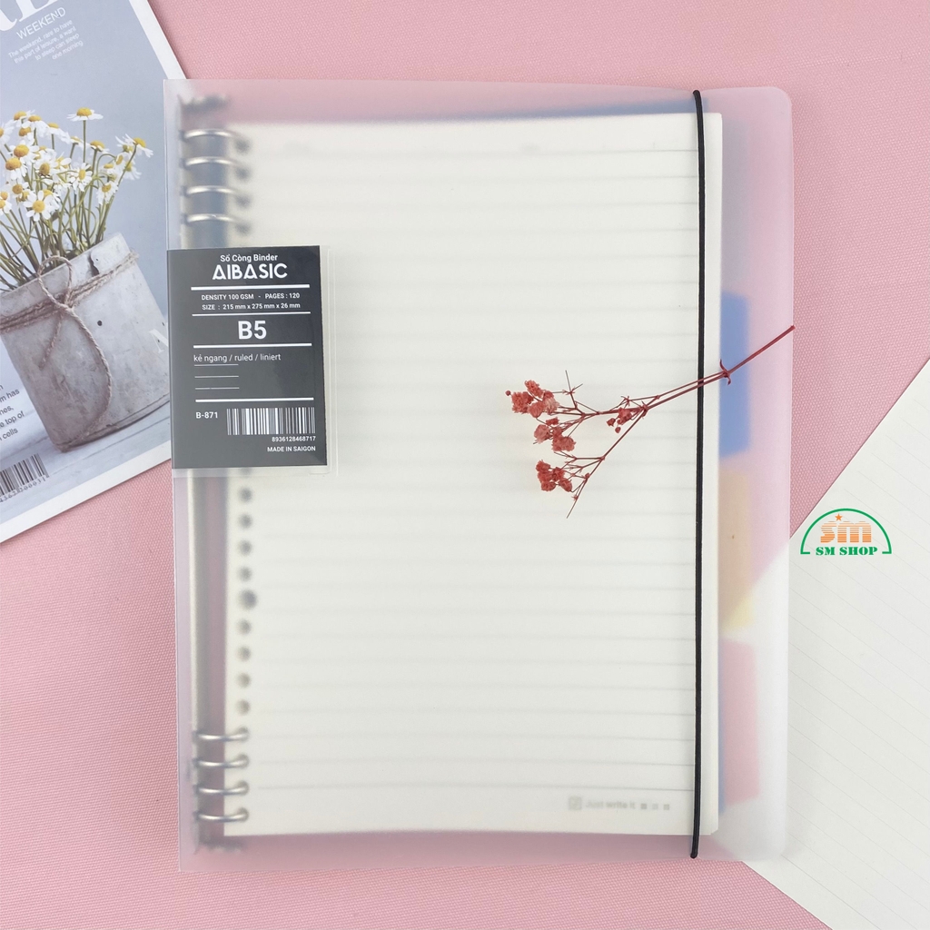 Sổ còng sắt FT 21.5x27.5cm 120 trang 100gsm B5 (25)