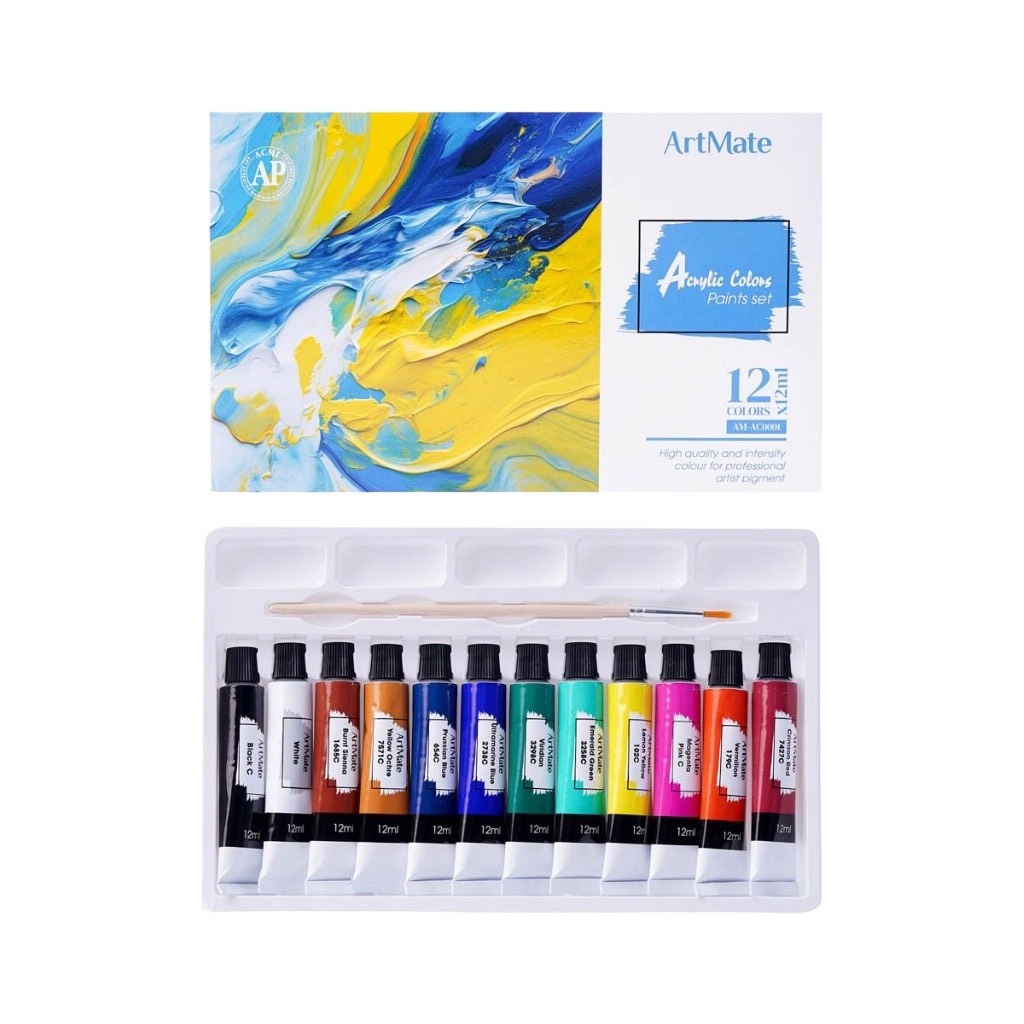 Bộ màu vẽ Acrylic Artmate AM-AC001/ AC002 12ml