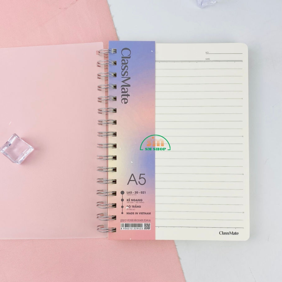 Sổ lò xo Classmate LA5-20-021/ LA5-20-022/ LA5-20-023 15.2x21.2cm 200 trang 100gsm