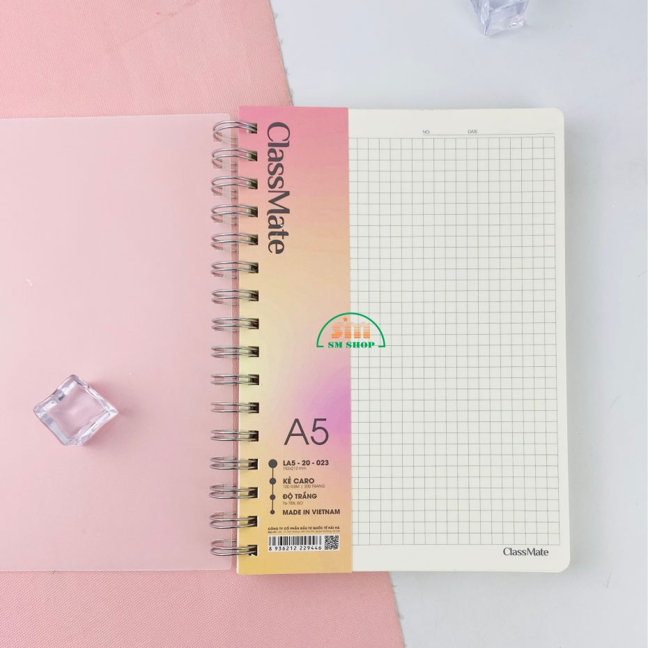 Sổ lò xo Classmate LA5-20-021/ LA5-20-022/ LA5-20-023 15.2x21.2cm 200 trang 100gsm
