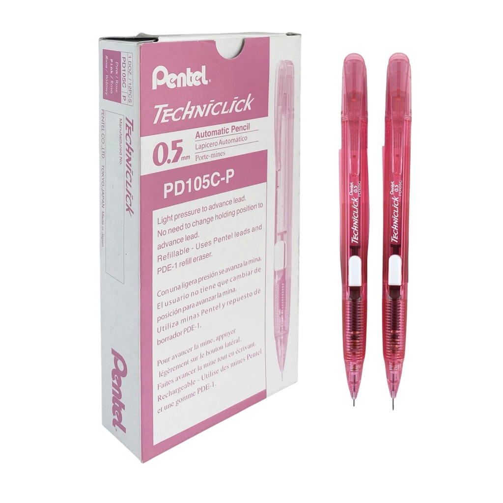 Bút chì bấm Pentel PD105C 0.5mm, Bút chì ngòi, Viết chì kim (12/144)