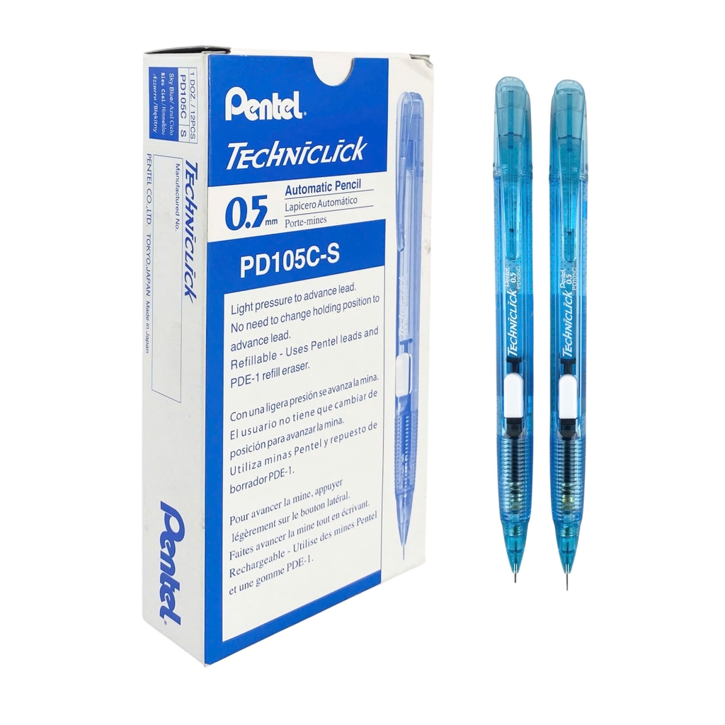 Bút chì bấm Pentel PD105C 0.5mm, Bút chì ngòi, Viết chì kim (12/144)