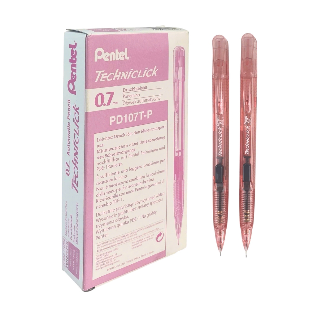 Bút chì bấm Pentel PD107T 0.7mm, Bút chì ngòi, Viết chì kim (12/144)