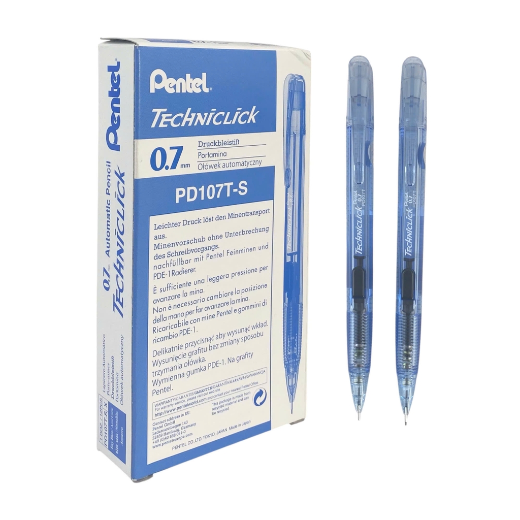 Bút chì bấm Pentel PD107T 0.7mm, Bút chì ngòi, Viết chì kim (12/144)